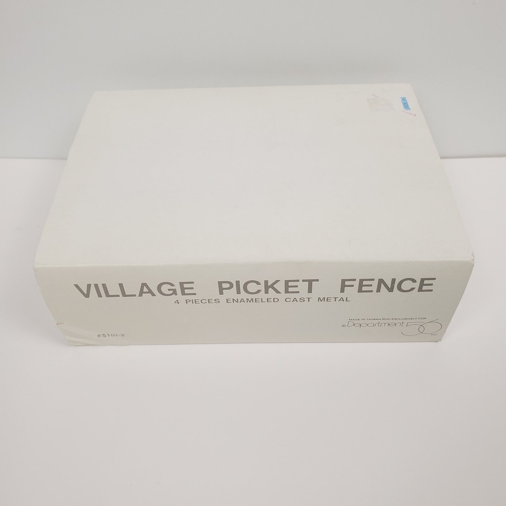 Dept 56 White Picket Fence 4 Pieces Enameled Cast Metal 5101-2 Set American Home - Picture 6 of 7